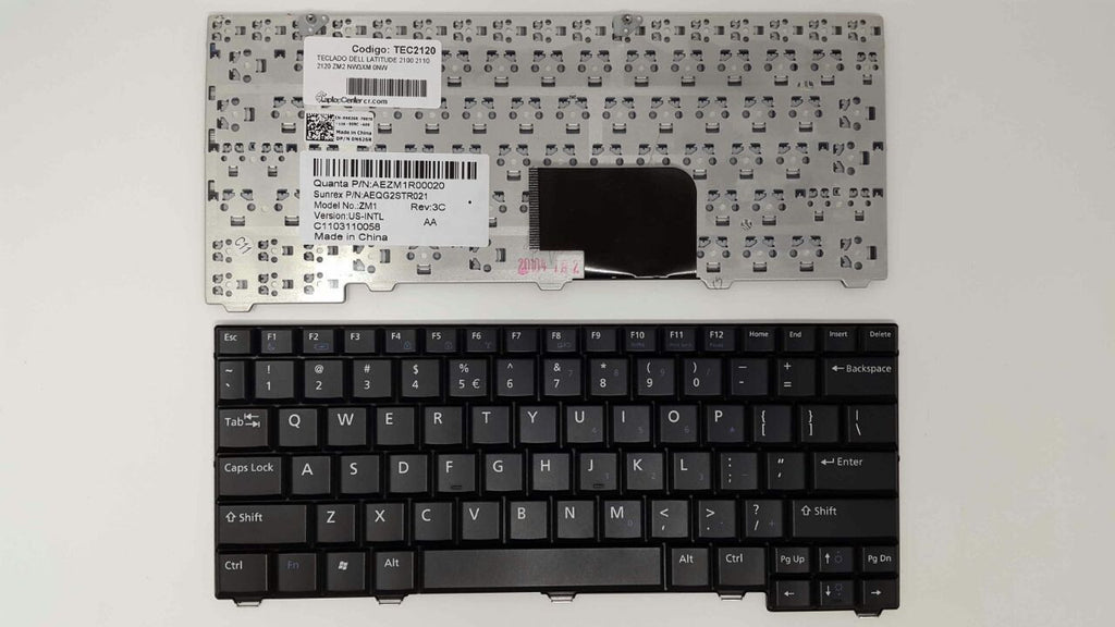 Teclado QWERTY para portátil Latitude 2110 2120 US-English negro 83 teclas  teclado QWERTY ZM2 NW3XM 0NW3XM CN-0NW3XM AEZM2U00010 V115646BS1