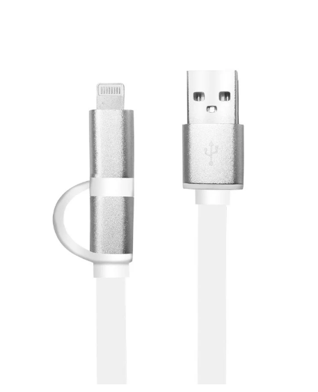 CABLE ARGOM 2 EN 1 | LIGHTNING / MICRO USB | ARG-CB-0058